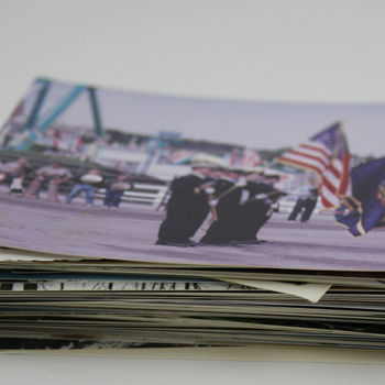 stack of photos to be scanned to JPEG file